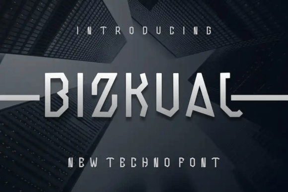 Bizkual: A Modern Display Font for Web Design