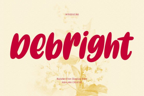 Debright: A Chunky Handwritten Display Font for Makers