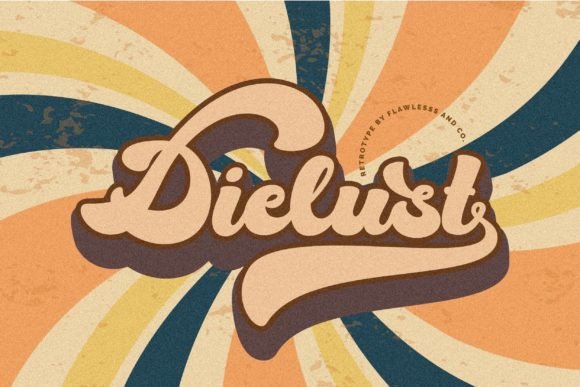Dielust: A Retro Display Font for Branding