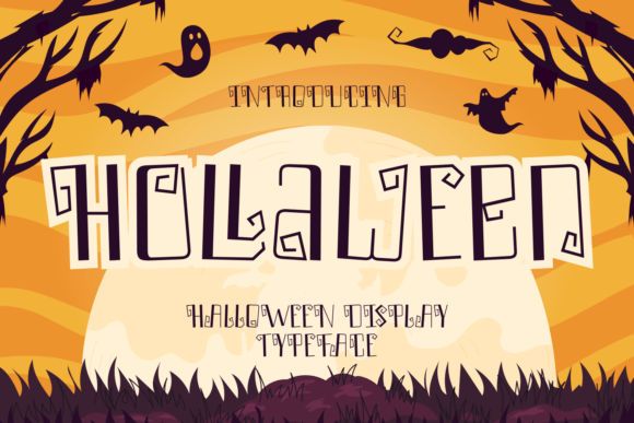 Hollaween: A Whimsical Display Font for Spooky Designs