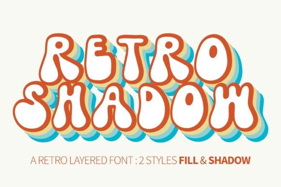 Retro Shadow: A Groovy Display Font for Crafters