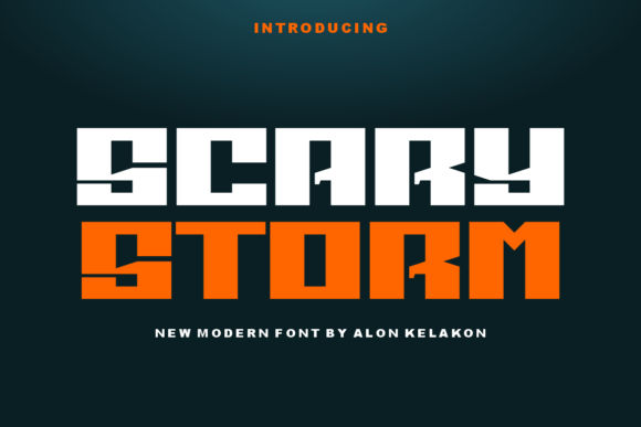 Scary Storm: A Bold Display Font for Branding