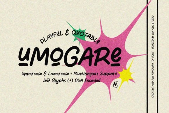 Umogare: A Vibrant Display Font for Editorial Design